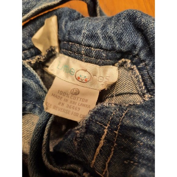Little Ones Bibs Toddler Girls Denim Overalls Vintage 12 Months - Picture 8 of 9